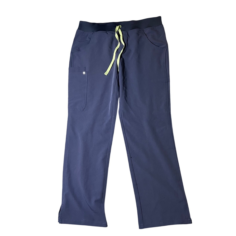 FIGS Technical Collection Navy Blue Scrub Pants Medium Petite T21004P Drawstring